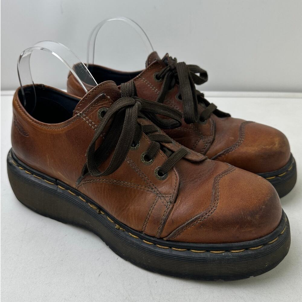 Vintage Dr. Martens 8651 Brown Leather Chunky Platform Oxfords Men's Sz 9